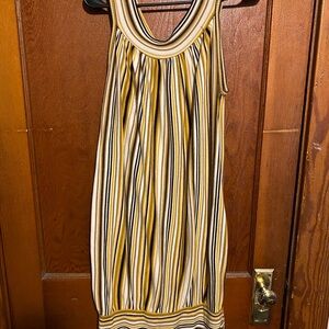Say What? Yellow and Black Striped Mini Dress